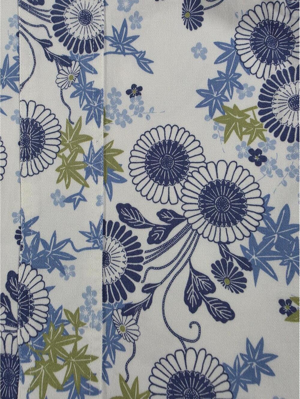 Pendleton Women's XL Floral Denim Jacket Blue White Chrysanthemum Trucker - Picture 9 of 11